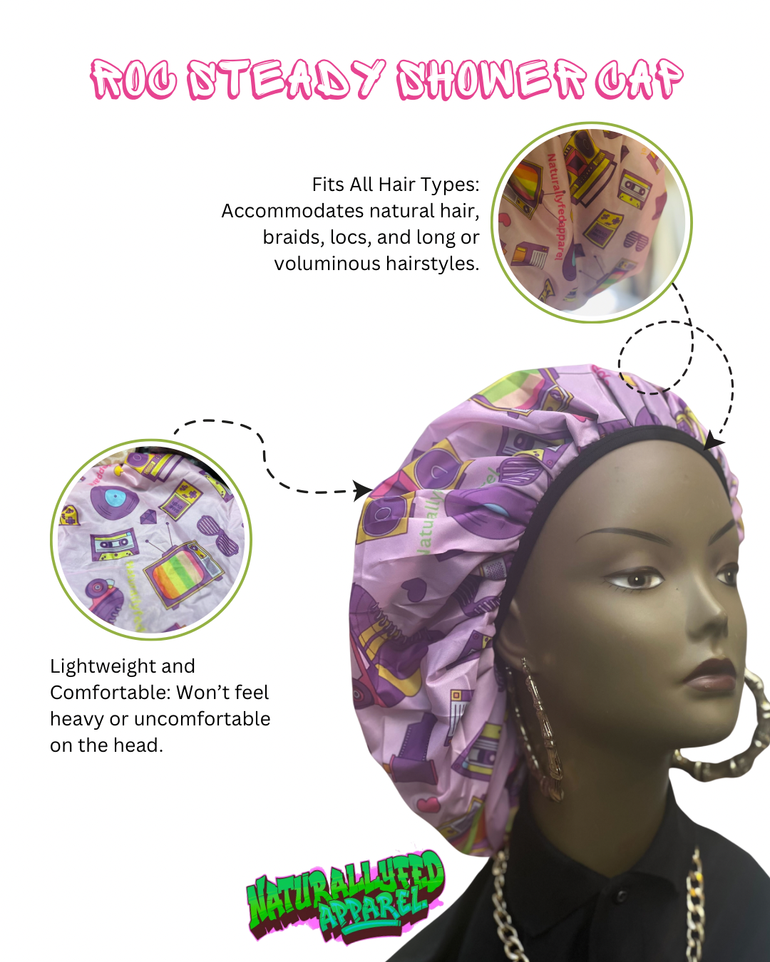 Roc Steady Shower Cap