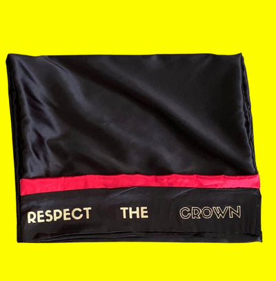 Respect the crown Black&Red pillowcase - NaturallyFed apparel