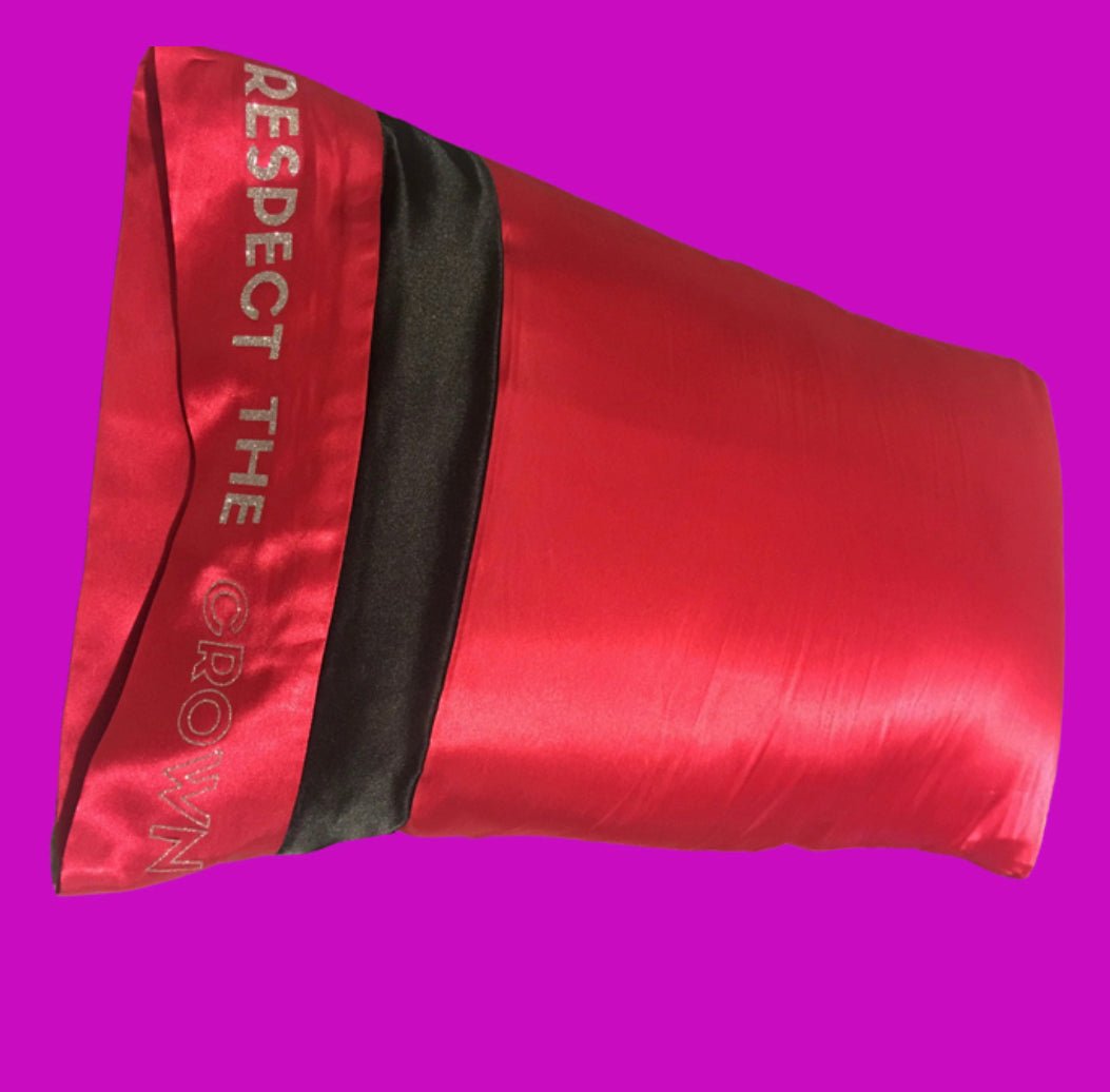 Respect The Crown Red&Black pillowcase - NaturallyFed apparel