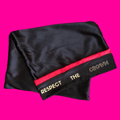Respect the crown Black&Red pillowcase